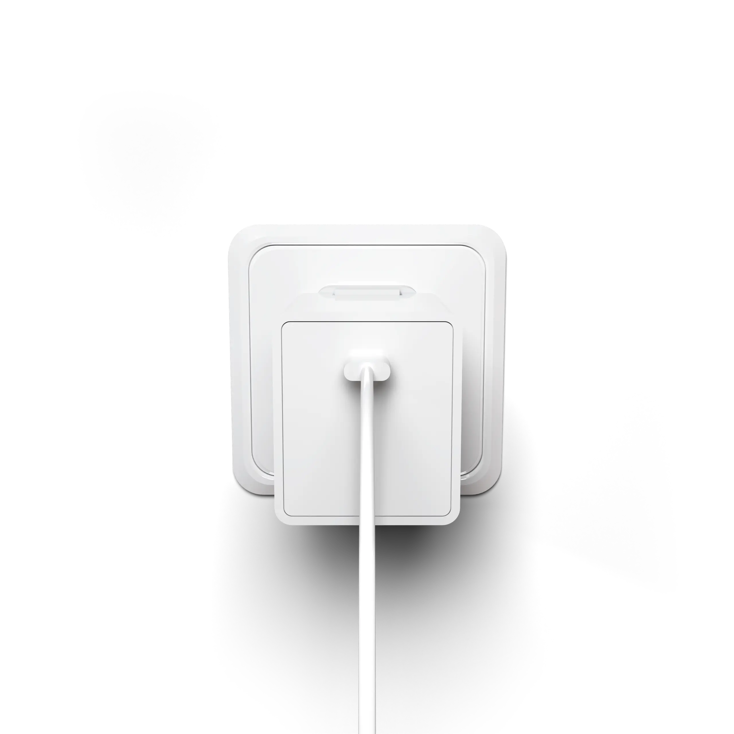 iXCharger in wall socket with smartphone